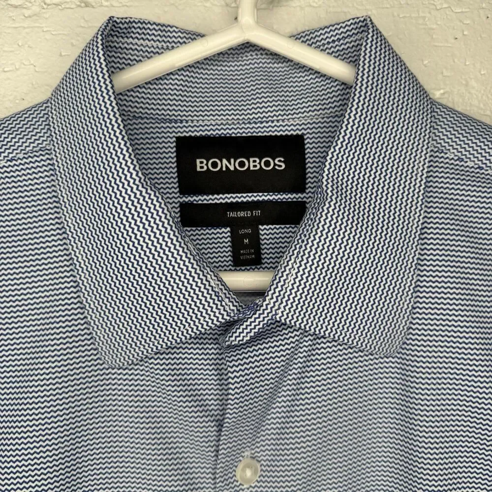 Bonobos Tech Short-Sleeve Button-Up Micro-Geometric Pattern M - Picture 6 of 6
